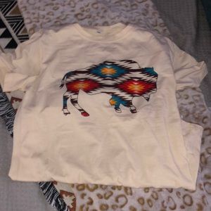 Super cute, soft, buffalo Aztec shirt